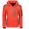 Geographical Norway Techno MEN 056 BS3 vyriškas sportinis švarkas su reguliuojamu gobtuvu, atsparus vandeniui, raudonas (WU1060H/GN)
