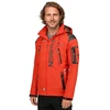 Geographical Norway Techno MEN 056 BS3 vyriškas sportinis švarkas su reguliuojamu gobtuvu, atsparus vandeniui, raudonas (WU1060H/GN)