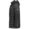 Geographical Norway vyriškas švarkas AMIGOMAP LONG HOOD DB Juodas MEN 233 Juodas (WZ5085H/GN-NOIR)