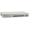 Šakotuvas Allied Telesis GIGABIT WEBSMART komutatorius 8xTPOE+ - 2x SFP prievadai, ES maitinimo laidas