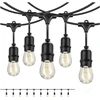 Girlianda BAJA, juodos sp., su 10x1W 2700K E27 LED lemputėmis, 10m, IP44