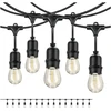 Girlianda BAJA, juodos sp., su 15x1W 2700K E27 LED lemputėmis, 15m, IP44