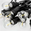 Girlianda BAJA, juodos sp., su 20x1W 2700K E27 LED lemputėmis, 10m, IP44