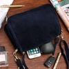 Granatinė odinė moteriška itališka zomšinė rankinė Beltimore B64