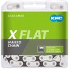 Grandinė KMC X FLAT Sidabrinis/Juodas Waxed