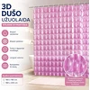 Grandininis pjūklas 3D Dušo Užuolaida ROŽINĖ