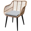 Lauko baldų komplektas Garden Select Rattan sodo baldų komplektas su kėdėmis ir stalu su stikliniu stalviršiu