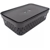 Grandininis pjūklas Plastikinė dėžė su dangčiu 40×30×13 cm JUODA