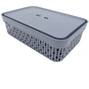 Grandininis pjūklas Plastikinė dėžė su dangčiu 40×30×13 cm PILKA