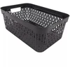 Grandininis pjūklas Plastikinė dėžutė su skylutėmis, 30 × 20 × 12 cm JUODA