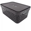 Grandininis pjūklas Plastikinė dėžutė su dangčiu, 30×20×13 cm JUODA