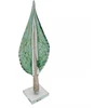 Grandininis pjūklas Stiklinė dekoracija „Lapas“, 13×9×41 cm ŽALIAS