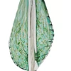Grandininis pjūklas Stiklinė dekoracija „Lapas“, 13×9×41 cm ŽALIAS