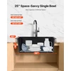VEVOR 63 cm granito virtuvinė kriauklė vieno dubens