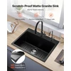 VEVOR 63 cm granito virtuvinė kriauklė vieno dubens