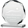 Graviruotas stiklinis trofėjus, aukštis 19 cm