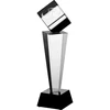 Graviruotas stiklinis trofėjus su dėklu