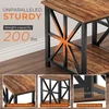 GreenForest pagalbinis staliukas, 50x50 cm, 2 pakopų lentynos, rusvos spalvos, MDF, metalas