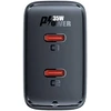 Acefast A49 sieninis įkroviklis, 2x USB-C, 35W PD (juodas)