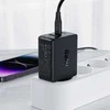 Acefast A41 sieninis įkroviklis, 2x USB-C + USB, GaN 65W (juodas)