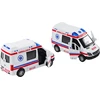 Lean Toys Baltas greitosios pagalbos automobilis 1:32 su šviesos ir garso efektais