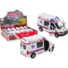 Lean Toys Baltas greitosios pagalbos automobilis 1:32 su šviesos ir garso efektais