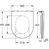 Grohe Essence wc sėdynė su dangčiu QR/SC, baltas