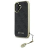 Guess GUHCP16SGF4GGR Apple iPhone 16 6.1″ juodos spalvos kietas dėklas 4G Charms Collection
