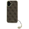 Guess GUHCP16SGF4GBR Apple iPhone 16 6.1″ rudos spalvos kietas dėklas 4G Charms Collection