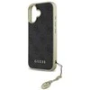 Guess GUHCP16SGF4GGR Apple iPhone 16 6.1" dėklas telefonui juodos spalvos 4G Charms Collection