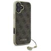 Guess GUHCP16SGF4GBR Apple iPhone 16 6.1″ rudos spalvos kietas dėklas 4G Charms Collection
