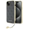 Guess GUHCP15MGF4GGR Apple iPhone 15 Plus / 14 Plus 6.7″ pilkas kietas dėklas 4G Charms Collection