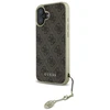 Guess GUHCP16SGF4GBR Apple iPhone 16 6.1″ rudos spalvos kietas dėklas 4G Charms Collection