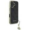 Guess GUHCP16SGF4GGR Apple iPhone 16 6.1″ juodos spalvos kietas dėklas 4G Charms Collection
