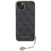Guess GUHCP15MGF4GGR Apple iPhone 15 Plus / 14 Plus 6.7″ pilkas kietas dėklas 4G Charms Collection