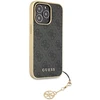 Guess GUHCP14LGF4GGR Apple iPhone 14 Pro 6,1″ pilkas kietas dėklas 4G Charms Collection