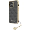 Guess GUHCP14LGF4GGR Apple iPhone 14 Pro 6,1″ pilkas kietas dėklas 4G Charms Collection