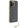Guess GUHCP15XGF4GGR iPhone 15 Pro Max 6.7" pilka/pilkas kietas dėklas 4G Charms Collection