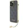 Guess GUHCP15XGF4GGR iPhone 15 Pro Max 6.7" pilka/pilkas kietas dėklas 4G Charms Collection