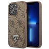 Dėklas GUESS GUHCP13LP4TPW IPHONE 13 PRO / 13 6.1 "BROWN / BROWN HARDCASE 4G TRIANGLE CARDSLOT LOGO