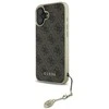 Guess GUHCP16SGF4GBR Apple iPhone 16 6.1″ rudos spalvos kietas dėklas 4G Charms Collection
