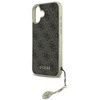Guess GUHCP16SGF4GBR Apple iPhone 16 6.1" dėklas telefonui rudos spalvos 4G Charms Collection