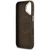 Guess 4G Logo Plate MagSafe dėklas skirtas Apple iPhone 17 rudos spalvos