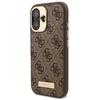 Guess 4G Logo Plate MagSafe Apple iPhone 16 Case – dėklas telefonui rudos spalvos