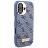 Guess GUHMP16SU4GPRB Apple iPhone 16 6.1″ mėlynas kietas dėklas 4G Logo Plate MagSafe