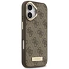 Guess 4G Logo Plate MagSafe dėklas skirtas Apple iPhone 17 rudos spalvos