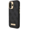 Guess GUHMP16SU4GPRK Apple iPhone 16 6.1″ juodos spalvos kietas dėklas 4G Logo Plate MagSafe