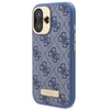 Guess GUHMP16MU4GPRB Apple iPhone 16 Plus 6.7″ mėlynas kietas dėklas 4G Logo Plate MagSafe