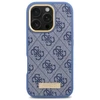 Guess GUHMP16LU4GPRB Apple iPhone 16 Pro 6.3″ mėlynas kietas dėklas 4G Logo Plate MagSafe