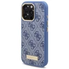 Guess GUHMP16LU4GPRB Apple iPhone 16 Pro 6.3″ mėlynas kietas dėklas 4G Logo Plate MagSafe